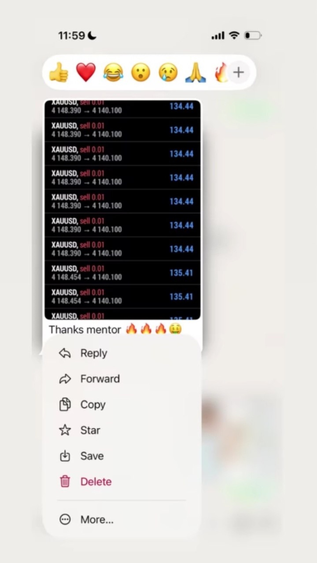 Profit Executer PRO live client result